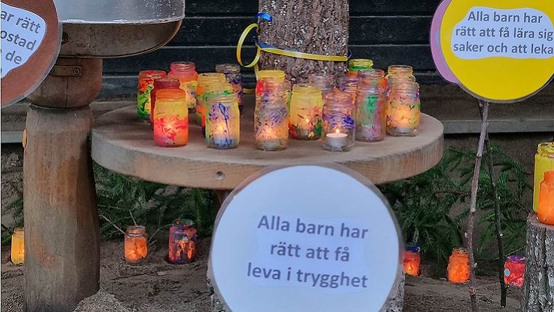 Ljusmanifestation på Vargberget Ljusmanifestation på Vargberget